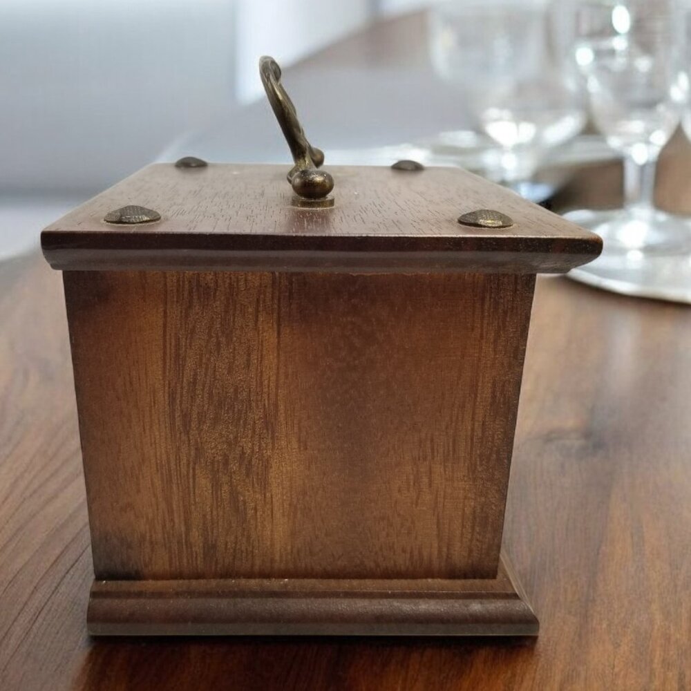 "Vintage 70s MCM Wood Coaster Set – Timeless Charm & Retro Style" w/ 8-Coasters - Picture 4 of 12
